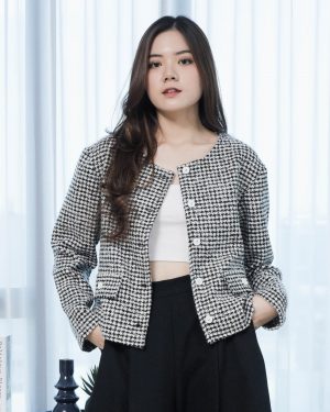 Agnesia Blazer Tweed Korean Look