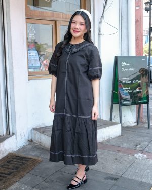 Bigjill Roweena Collar Dress - Dress Wanita