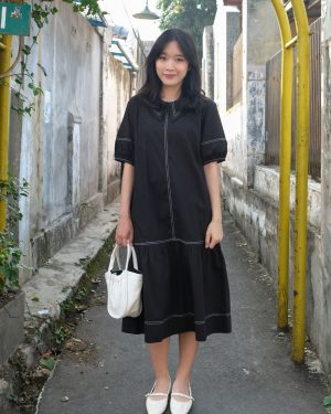Bigjill Roweena Collar Dress - Dress Wanita